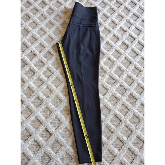Athleta Delancey Gleam Moto Tight Leggings Pants Vegan Leather Black Size Large - Picture 9 of 9